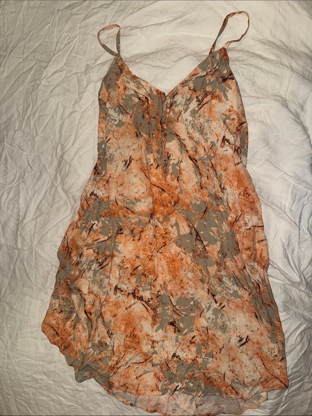 Millibon Orange and Taupe Marble Print Cami
